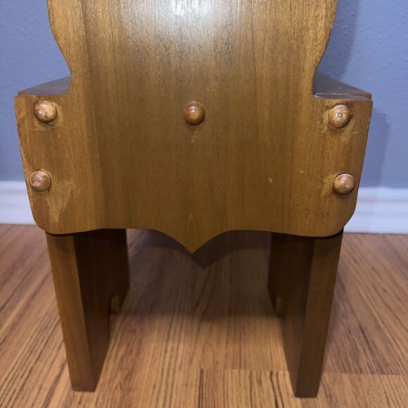 Vintage Rustic Child’s Or Modern Doll‎ Chair High Back 34” Tall Seat 8.5” Wide - Picture 10 of 14